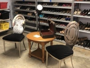 Thrift Store- chair and side table display